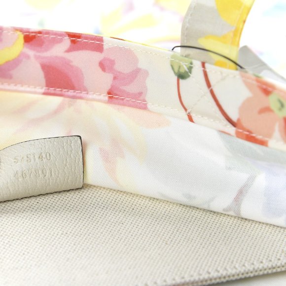 Gucci Floral-print Logo Tote Bag in White NEW WITH DUST BAG - Picture 9 of 14